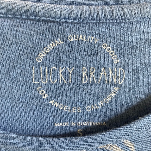 Lucky Brand Cotton Long Sleeve Tee Sz Small - Picture 2 of 8